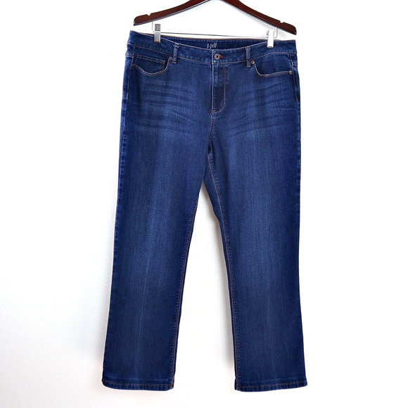 J. Jill Denim - J Jill Size 16 Authentic Fit Slim Bootcut Jeans Hemmed Denim Blue